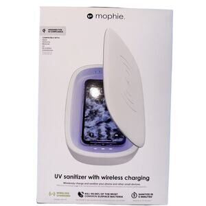 NEW Mophie UV Phone Sanitizer & Wireless Charger Qi Apple I Samsung LG Motorola